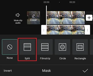 choose the split mask option