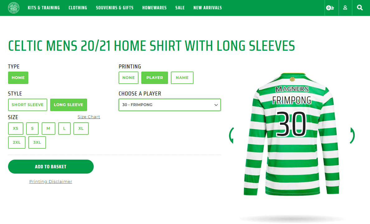 celtic mens 20 21 home shirt