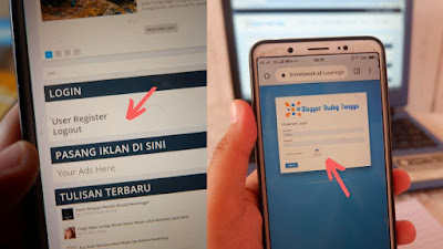 login dan register ke website BRT