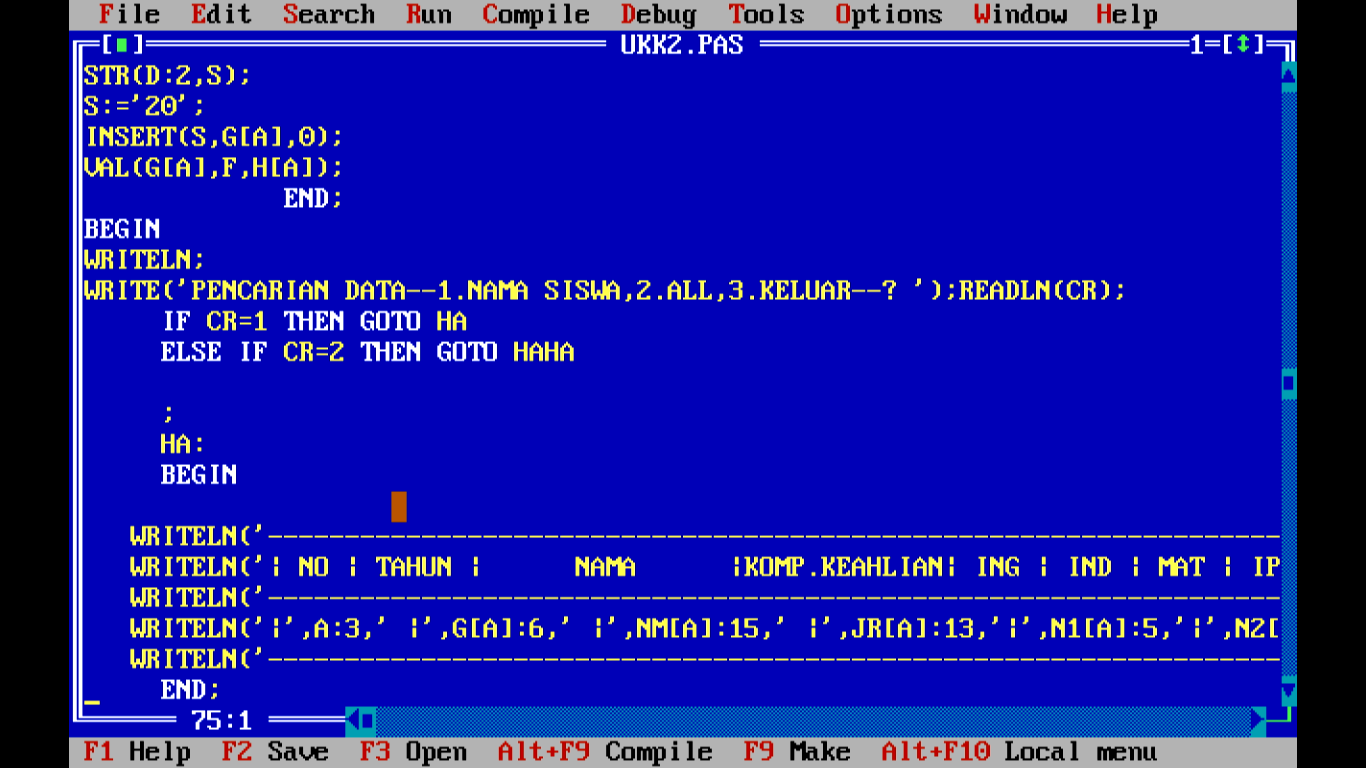 Pascal : Array, Fungsi, dan Prosedur ~ Erna's Blog