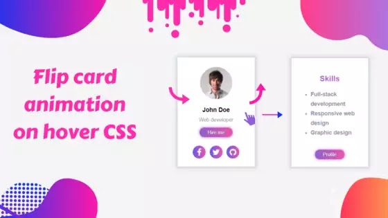 How to create CSS flip animation on hover ? - web development for you