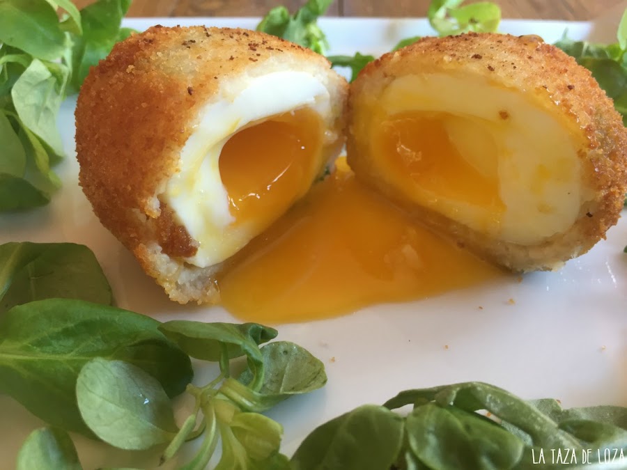 Huevos-escoceses-de-yema-líquida