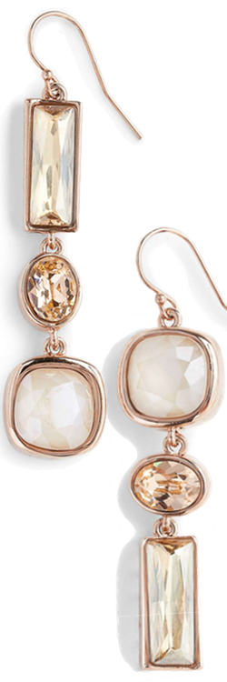 ST. JOHN COLLECTION Swarovski Crystal Drop Earrings