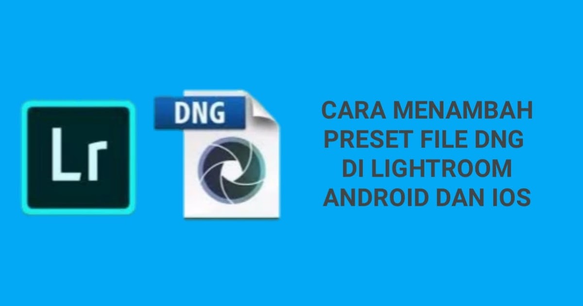 Cara Menambahkan Preset File Dng Di Lightroom Android Dan Ios Fandezig
