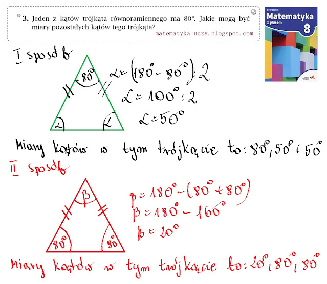 Zad. 3 i 4 str. 75/76 "Matematyka z plusem 8" Trójkąty i czworokąty