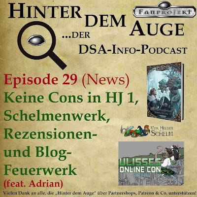 Episode 29 (News) Keine Cons im 1. HJ, Schelmenwerk, Rezensionen- und Blog-Feuerwerk (feat. Adrian)