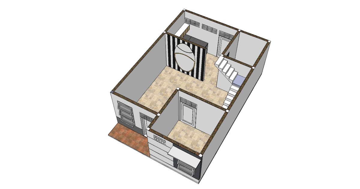 Belajar Menggambar DESAIN  RUMAH  6 X 9 m