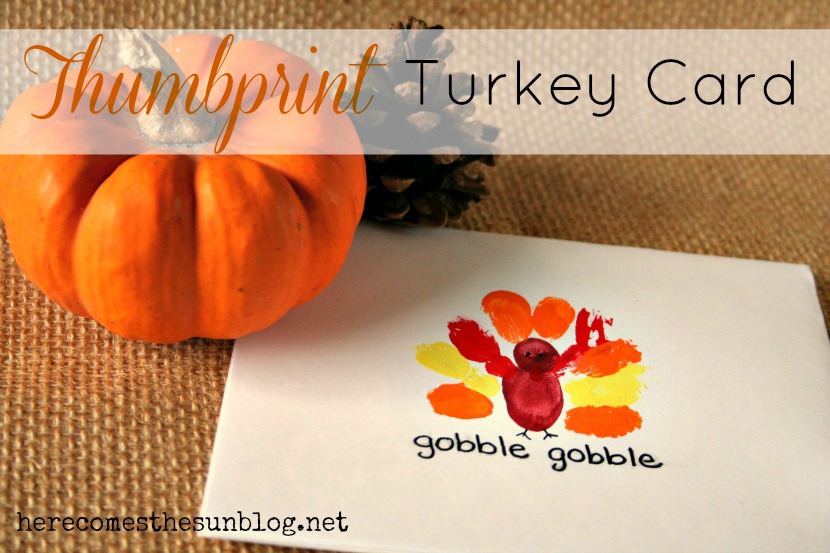 Thumbprint Turkey Card Here Comes The Sun thumbprint-turkey-card-here-comes-the-sun