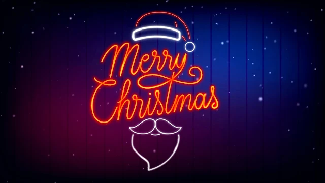 Merry Christmas Wishes Neon