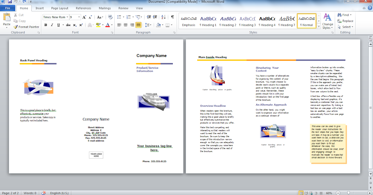 Kursus Microsoft Office Word Jogja Cara Membuat Brosur