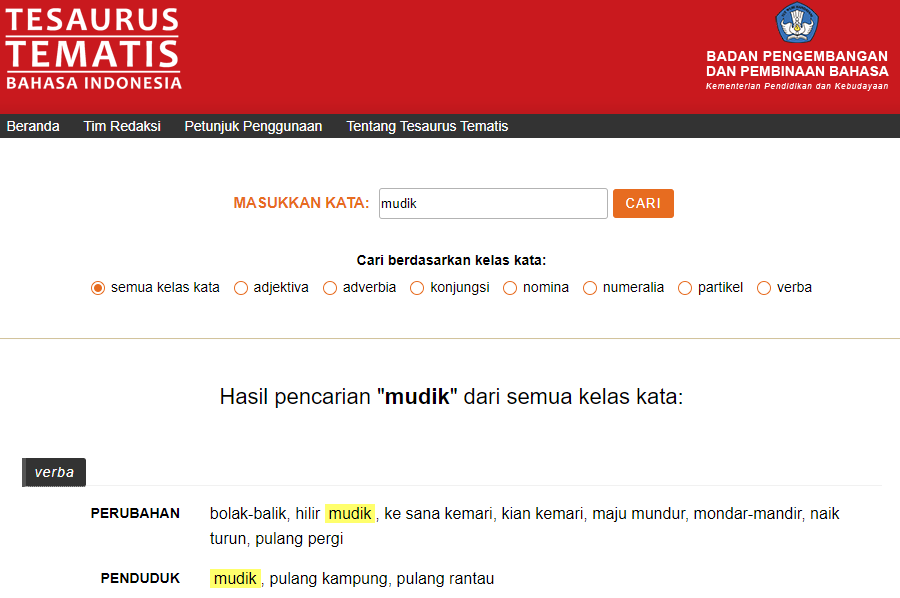 Cahaya Cendikiawan Mudik dan Pulang Kampung Versi Tesaurus