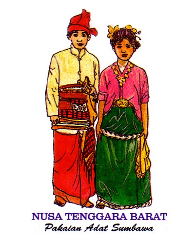 Label Stiker Pakaian  Adat  di Indonesia 