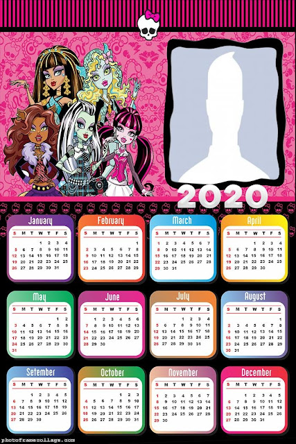 Monster High: Free Printable 2020 Calendar Monster High: Free Printable 2020 Calendar