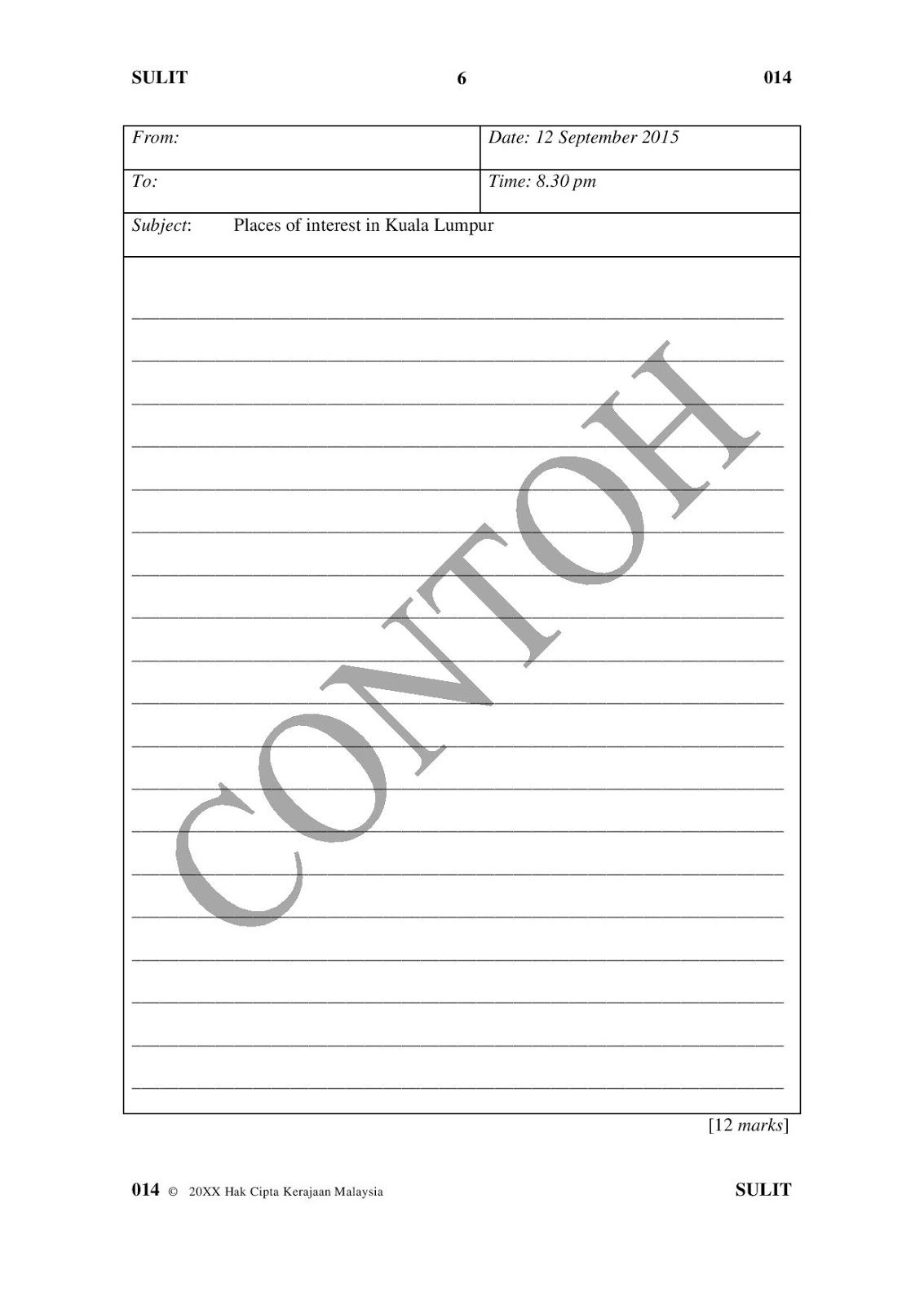 Contoh Soalan Pemahaman Bahasa Inggeris Ptd  Lamaran Q