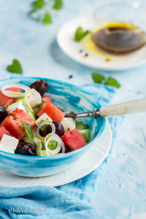 sałatka z arbuzem i fetą letnia sałatka