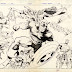 John Byrne original artwork - Captain America #255 spread
