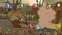 Castle Crashers Barbarian Boss Fight Screenshot