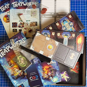 Trapwords game review box contents 