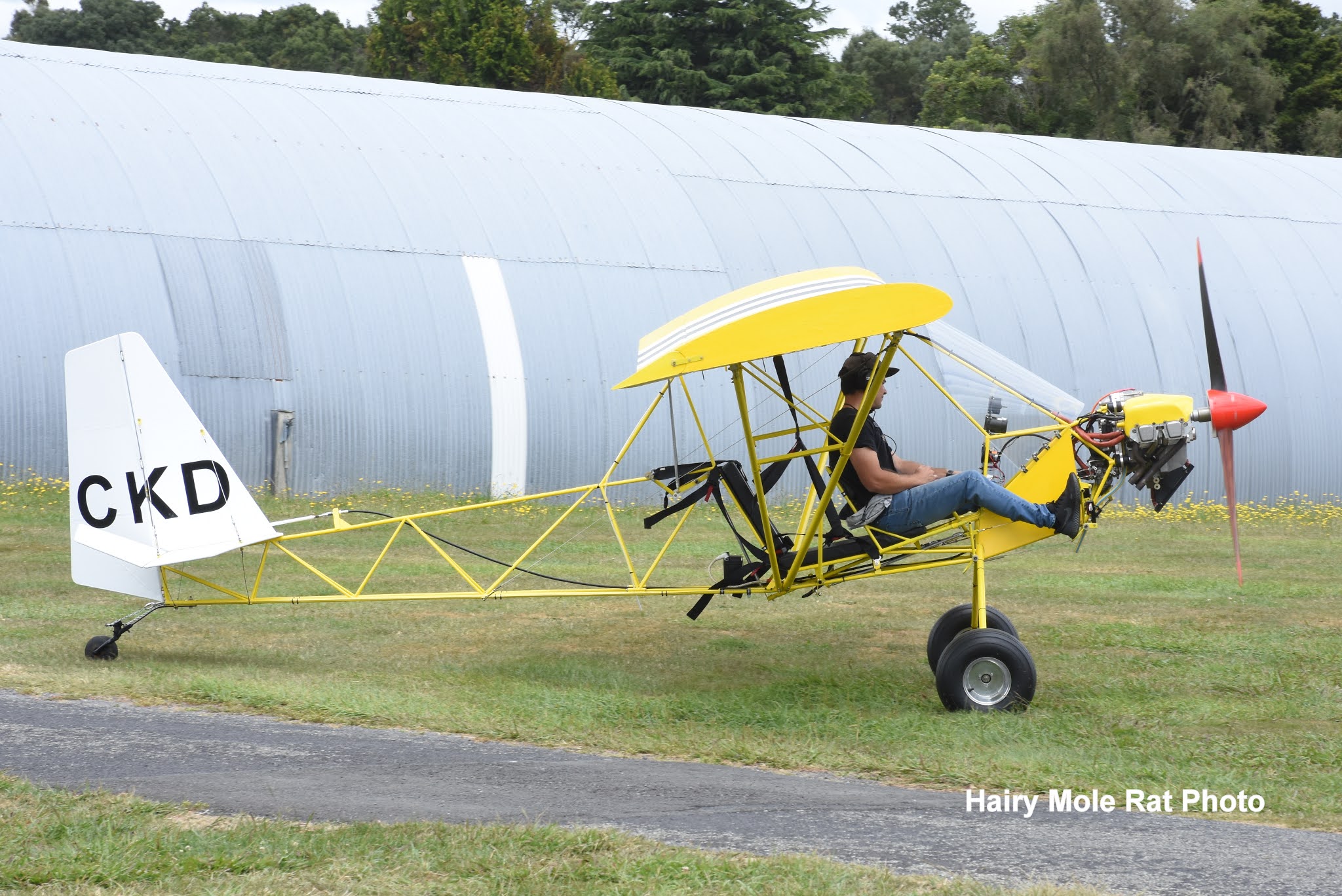 NZ Civil Aircraft TEAM Tandem Airbike ZKCKD/2 at Matamata
