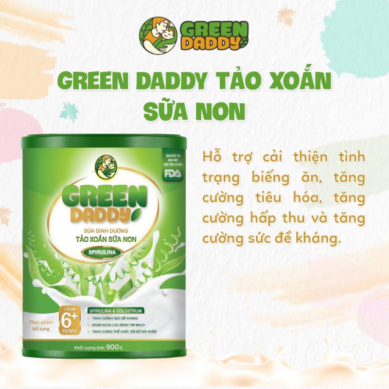 Green Daddy Tảo Xoắn Sữa Non 900g