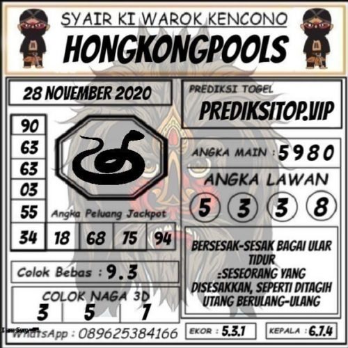 Kode Syair Jitu Hk 28 November 2020 Data Sdy 2021