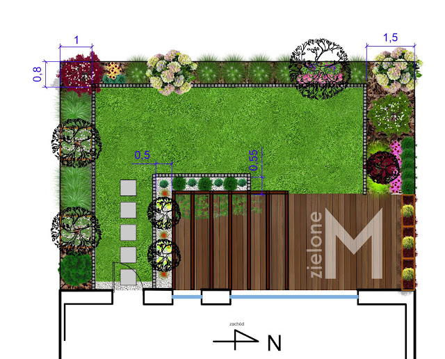 koncepcja 2 nowoczesny mały ogród
