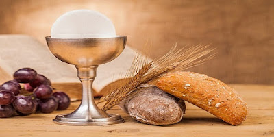 imagem do pão cálice uva trigo bíblia