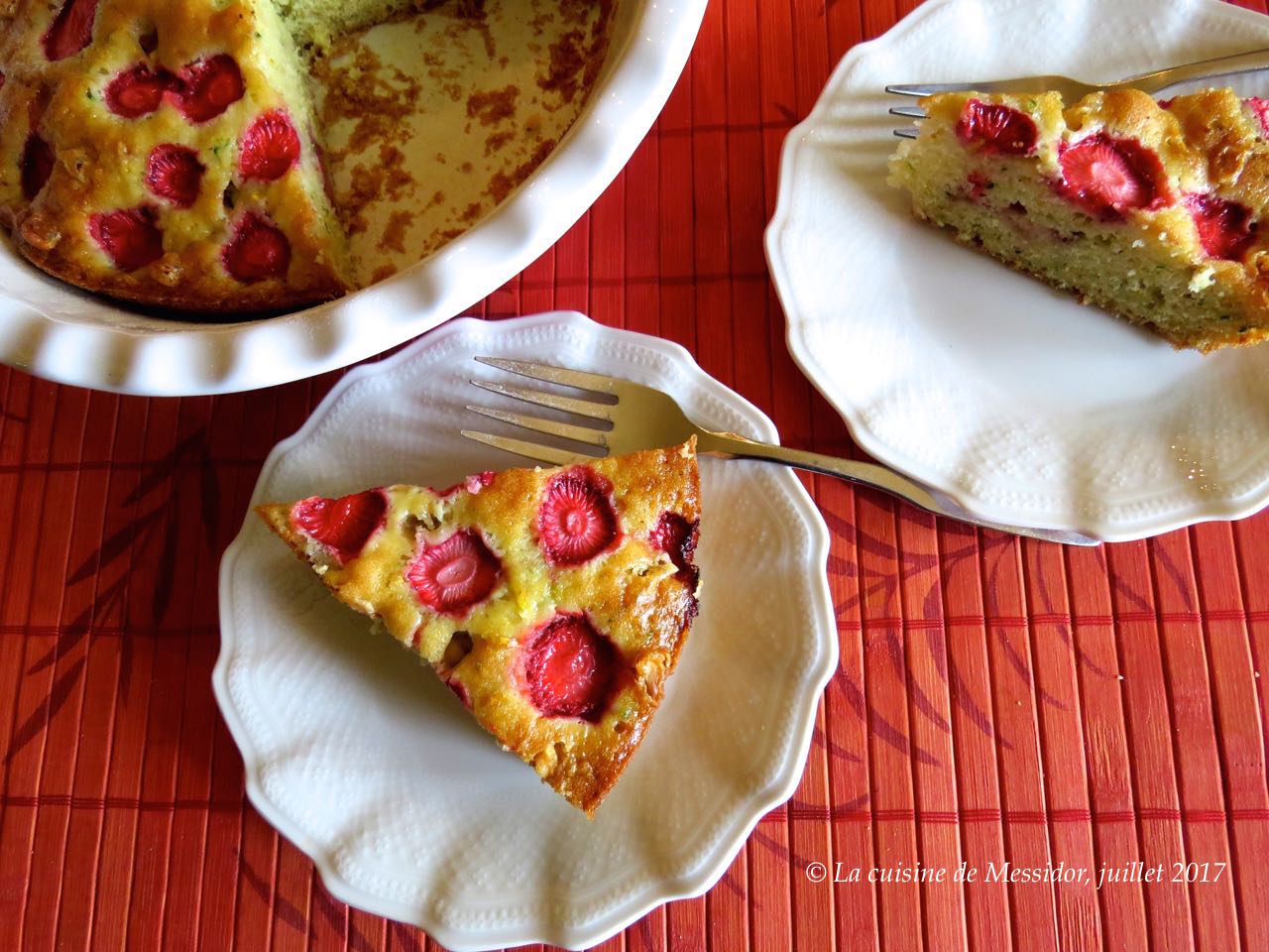 La Cuisine De Messidor Fausse Tarte A La Courgette Et Aux Fraises