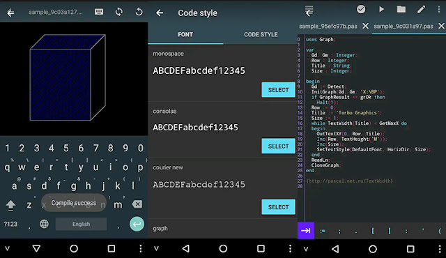 Pascal android. Паскаль на андроид.