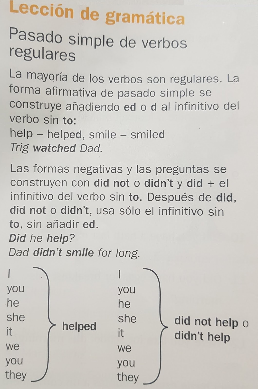 5º SIMPLE PAST - 27/04 - 01/05