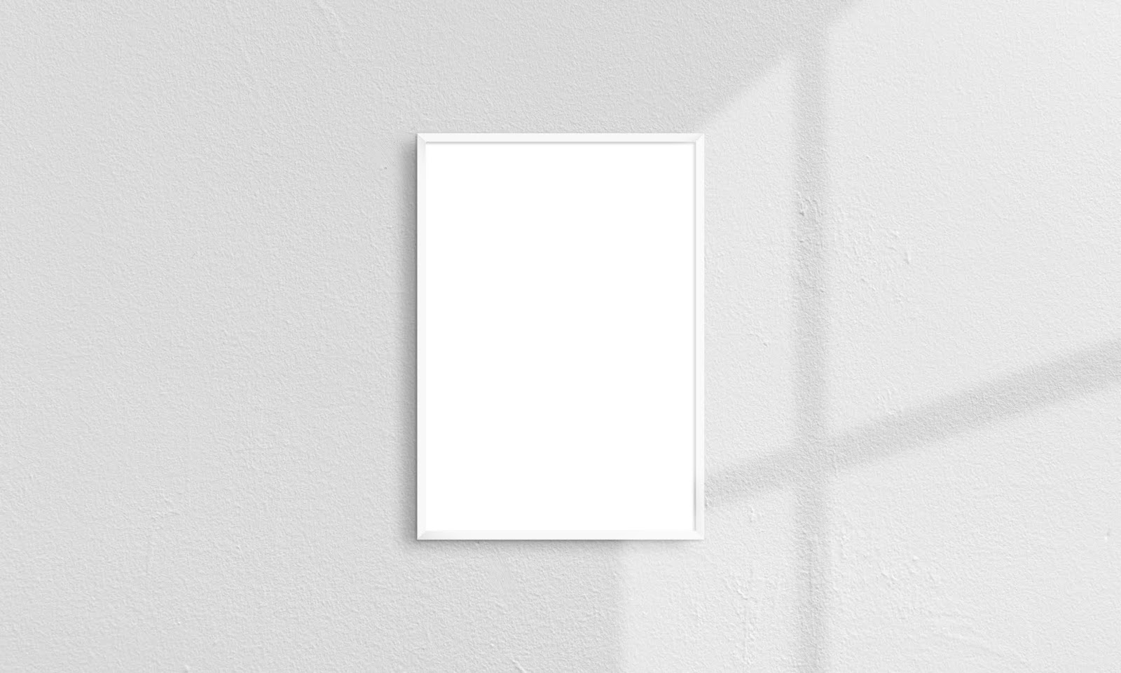 Premium PSD  White picture frame mockup