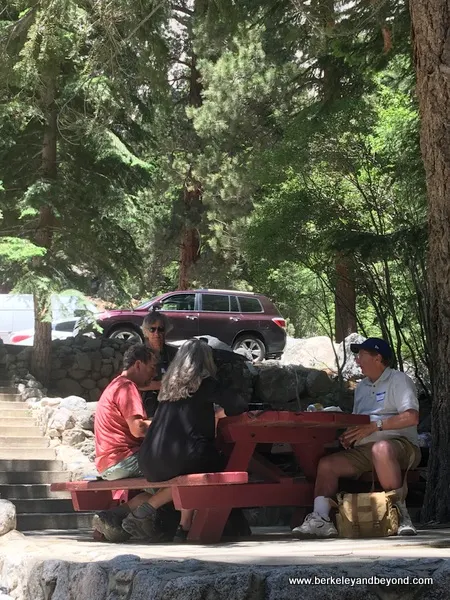 dining al fresco at Whitney Portal Store in Lone Pine, California