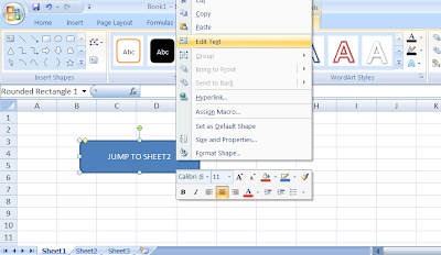 Jump Between Sheets in Excel