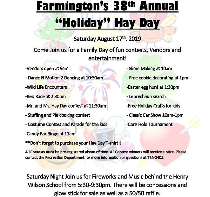 Update! FarmingtonNH Hay Day Fireworks Rescheduled Now Saturday
