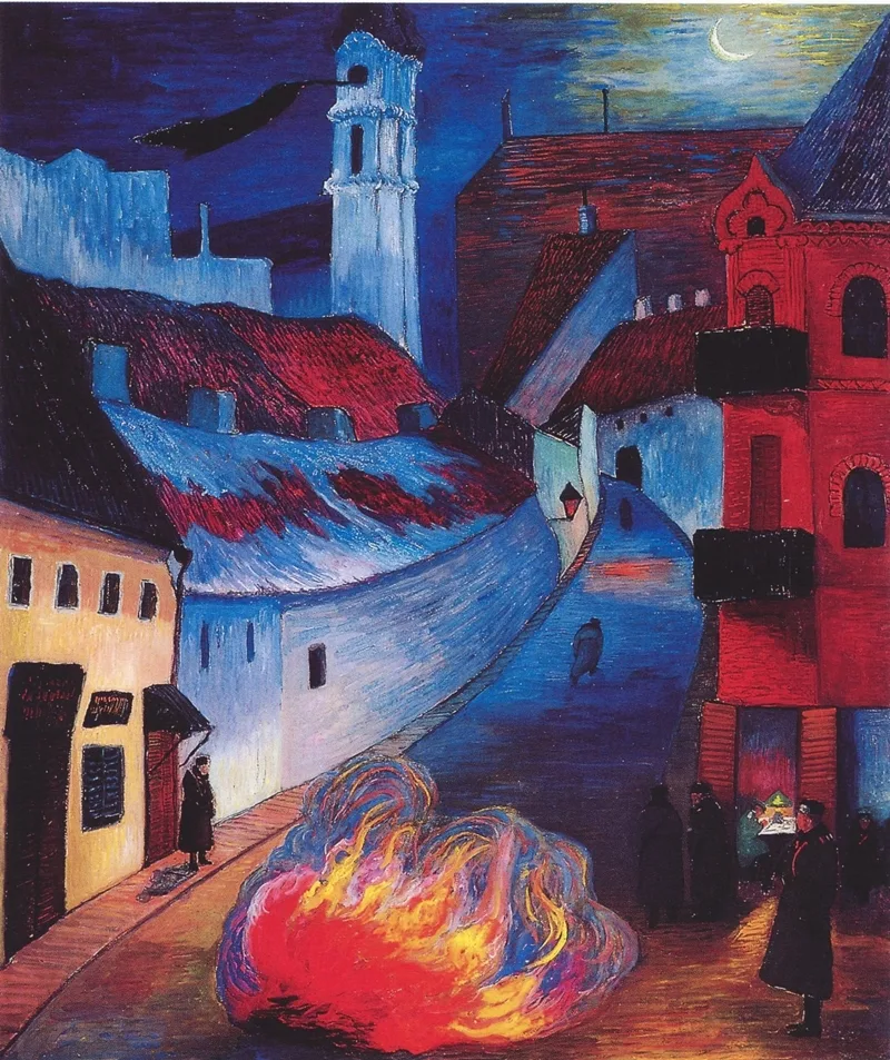 Red City | Marianne von Werefkin 1860-1938 | Russian-born Swiss Expressionist painter