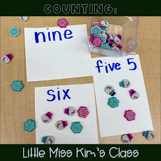 Low-prep math center ideas counting ideas