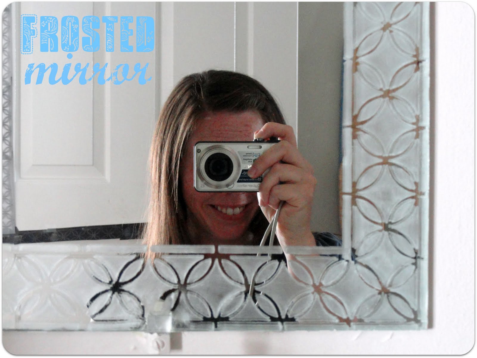 Frosted Mirror with Martha Stewart Paint - A Little Tipsy
