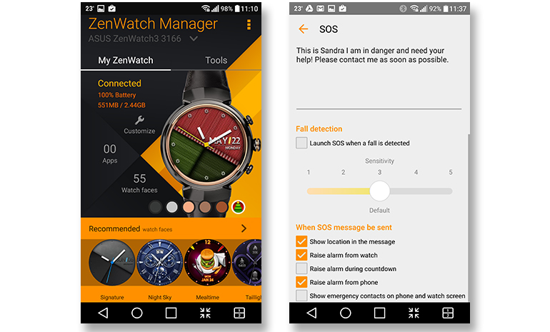 asus zenwatch manager app