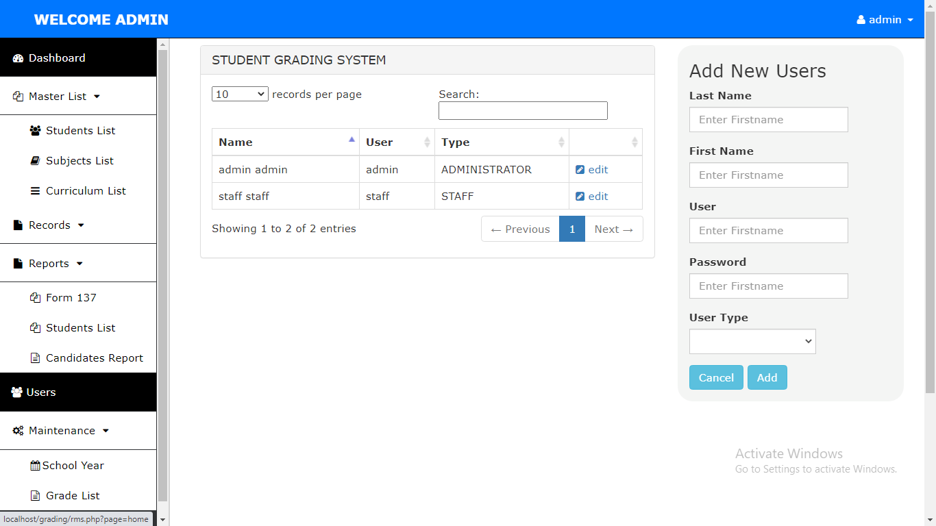 online student grading system