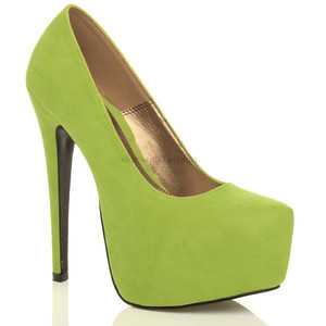 Lime Green High Heel Shoes | Fashionate Trends
