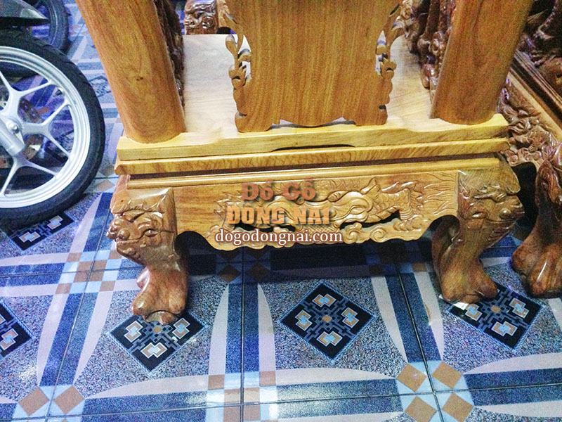 Salon phòng khách tay 12, 10 món (Hàng Tuyển) - Gõ Đỏ 100% - 5