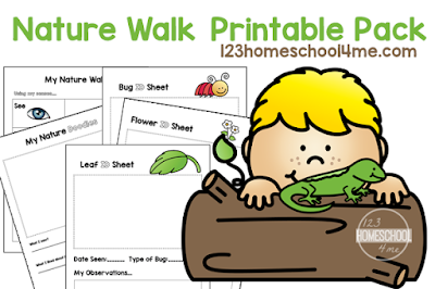 FREE Nature Walk Worksheets for Kids
