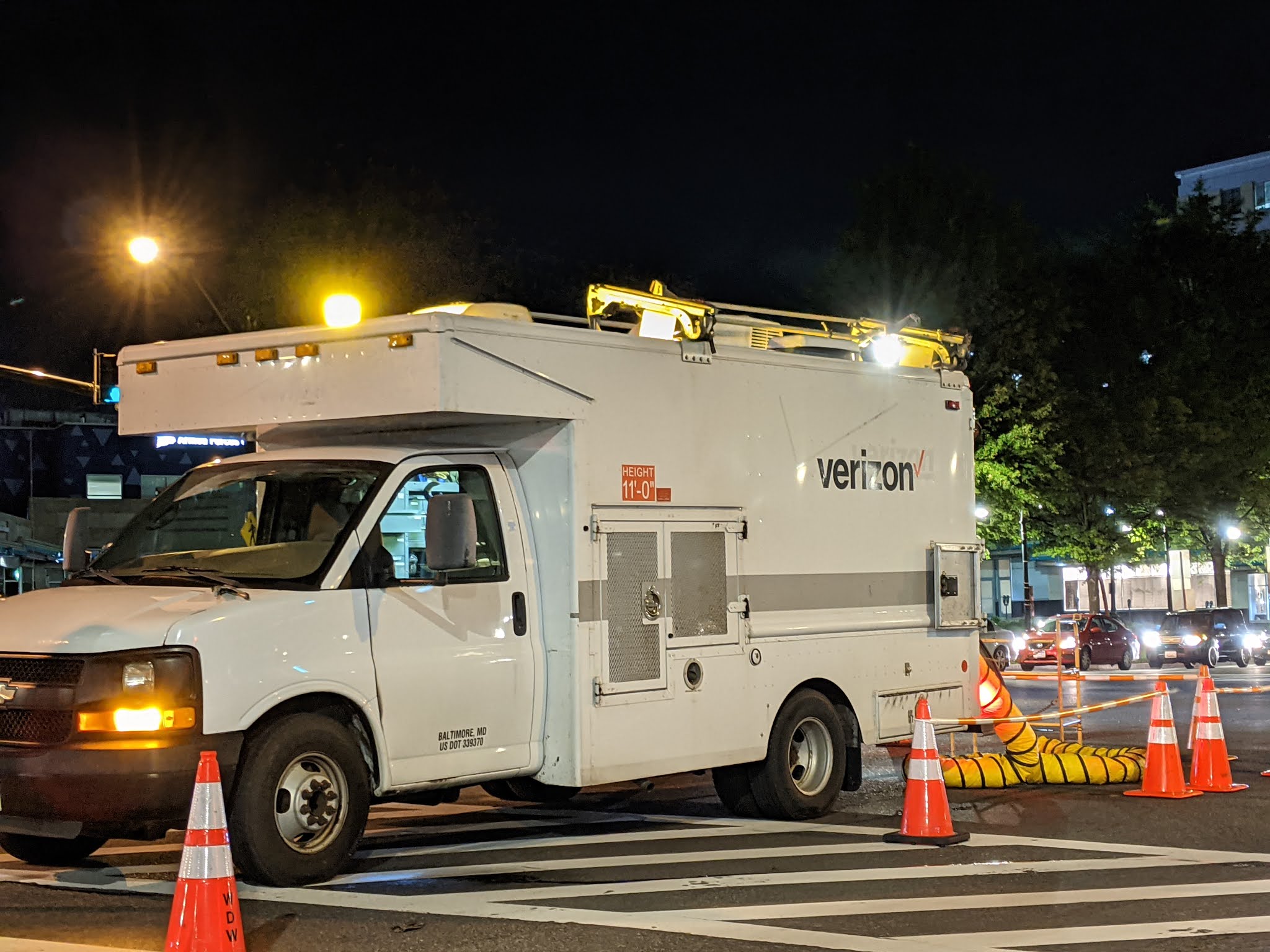East MoCo Verizon utility work in downtown Silver Spring