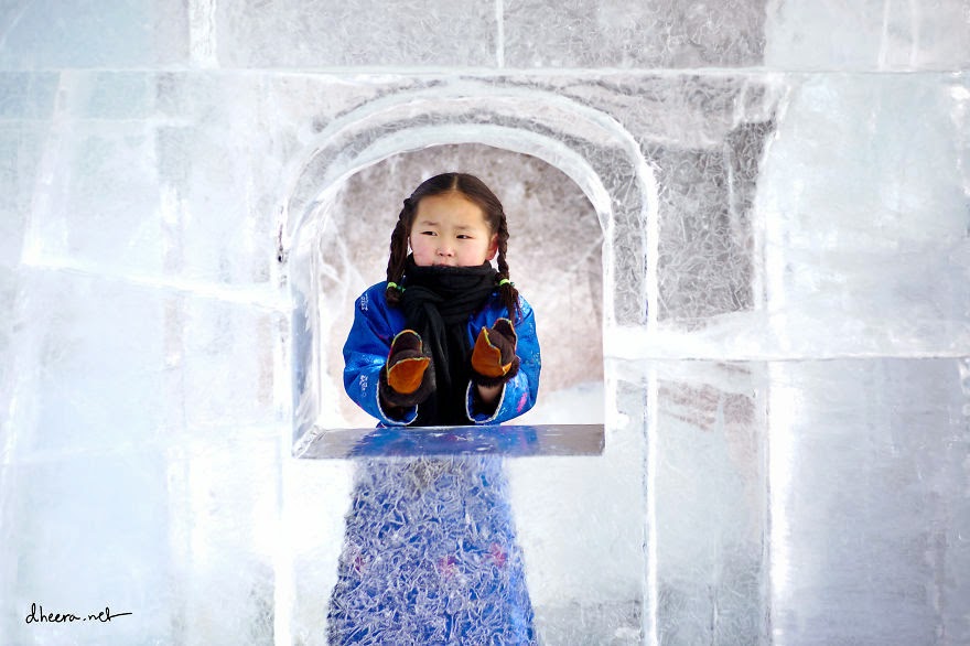 With temperatures never rising above zero for several months, ice sculptures are one way the Mongolians celebrate the winter. - Winter In Mongolia Is Cold But Incredibly Beautiful With temperatures never rising above zero for several months, ice sculptures are one way the Mongolians celebrate the winter. - Winter In Mongolia Is Cold But Incredibly Beautiful