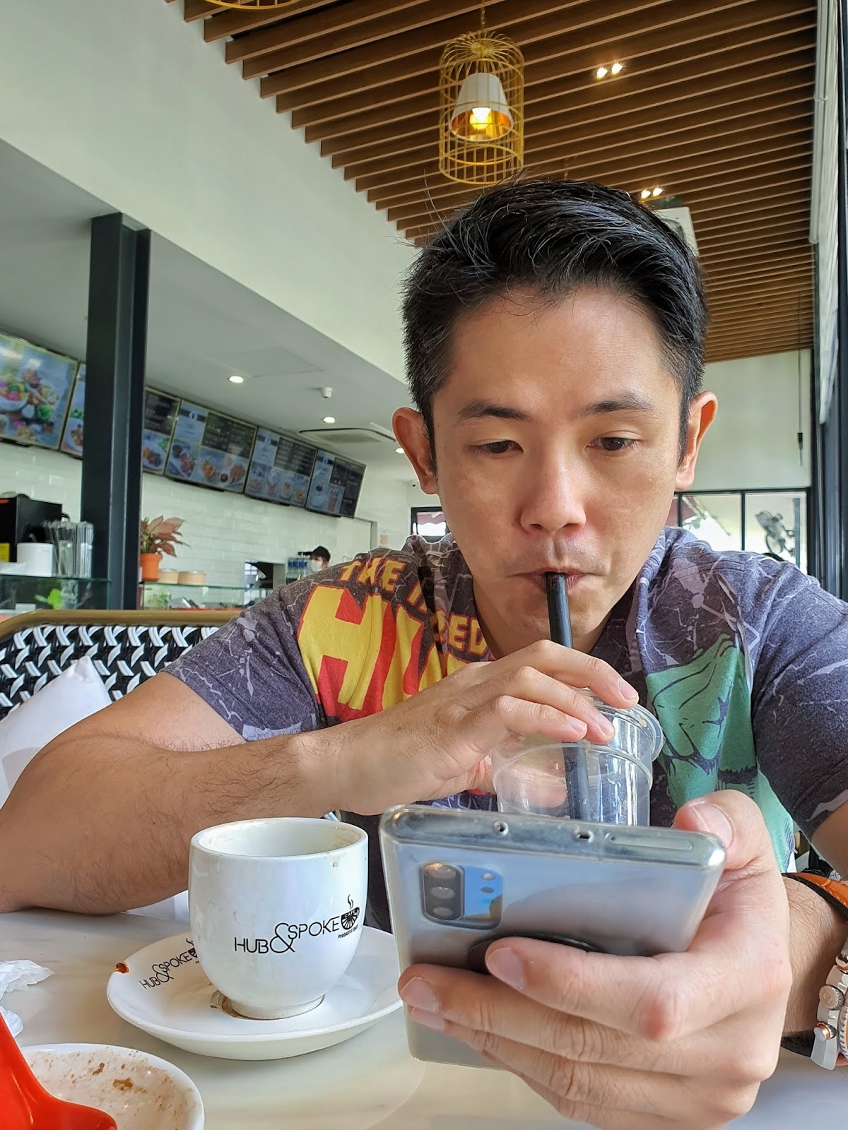 I promise I will go jog today Hub and Spoke cafe at Changi T2