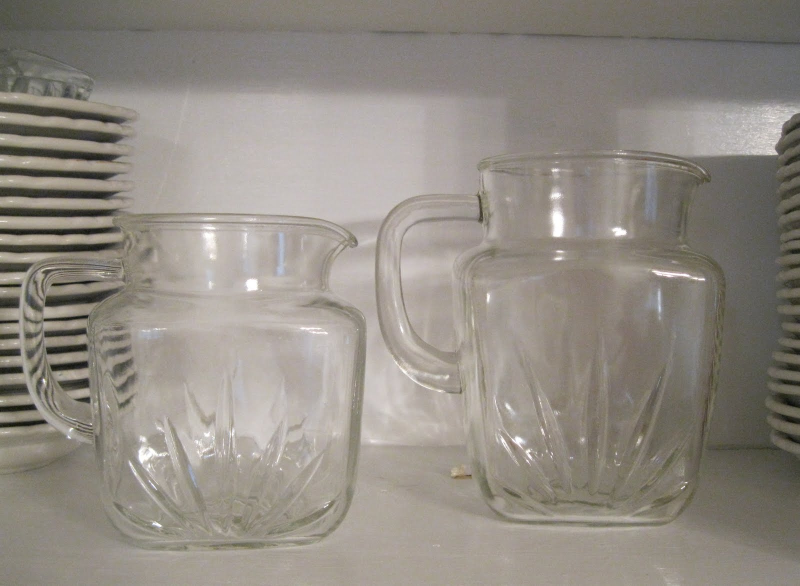 Apron History Federal Glass Pitchers