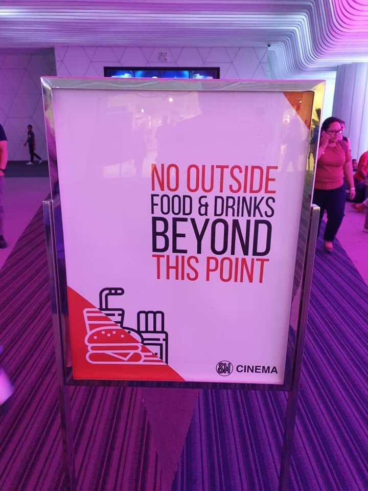 SM Cinema No Outside Food and Drinks Rule
