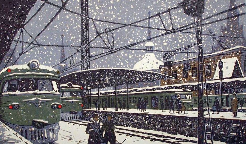 Москва зимой ретро