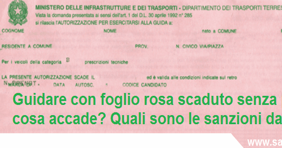 Dove Si Può Guidare Con Il Foglio Rosa Guidare con foglio rosa scaduto senza patente: cosa accade?