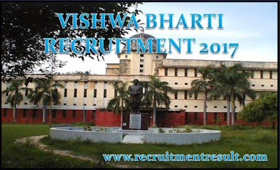 Visva Bharati Recruitment 2017 Visva Bharati Recruitment